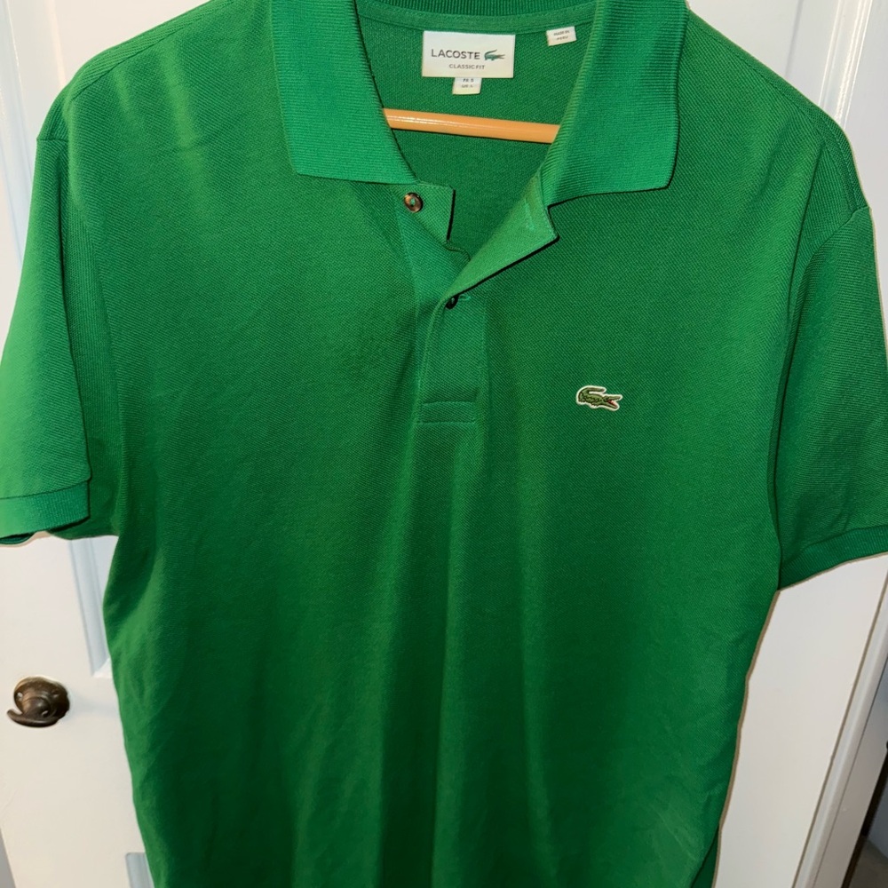Lacoste Green Polo Shirt Classic Piqué Design